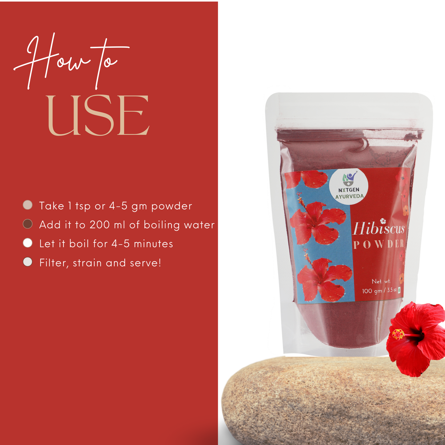 Hibiscus powder tea