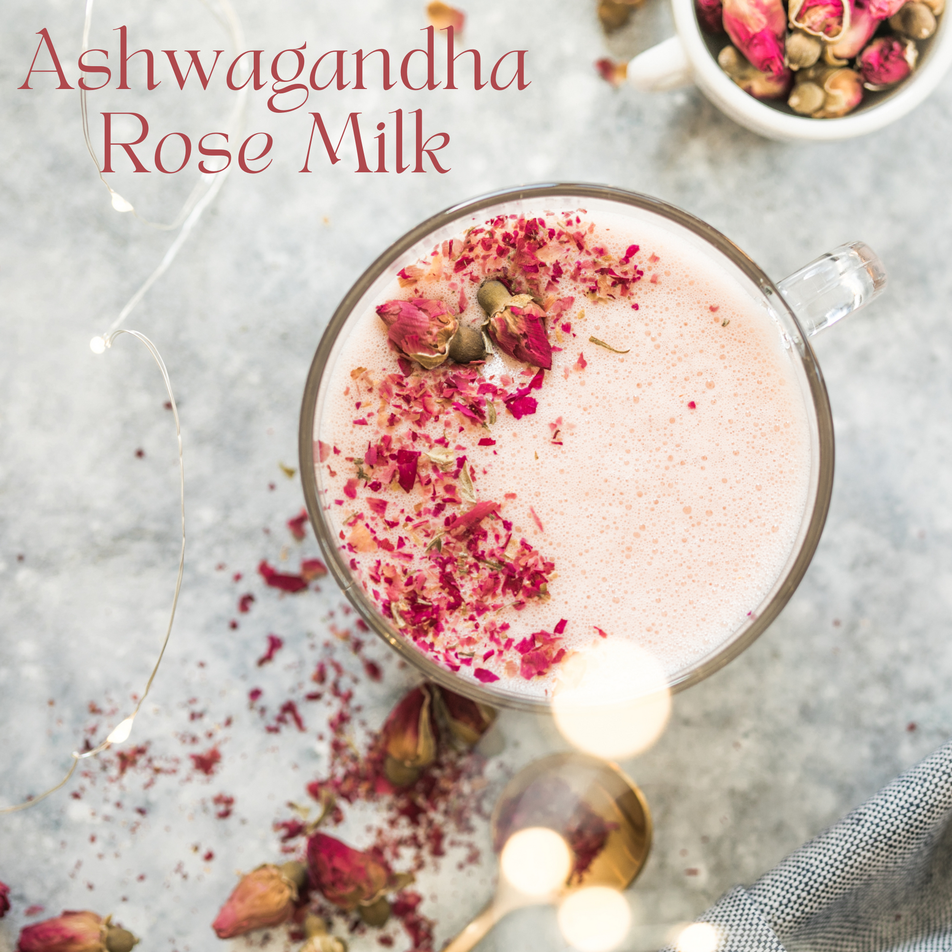 Ashwagandha rose milk