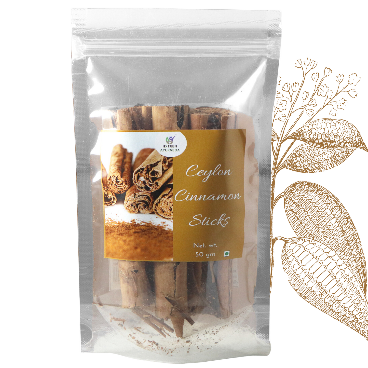 Ceylon Cinnamon (Dalchini) Sticks - 50 Gms