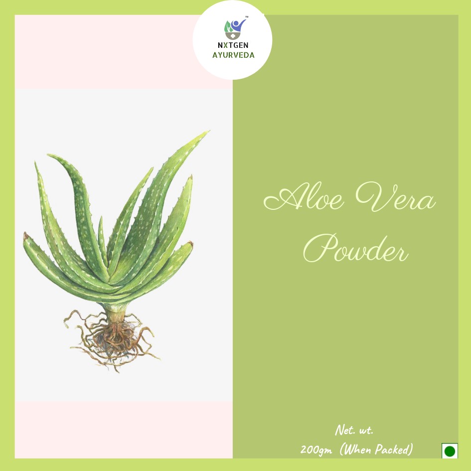 "Pure and potent aloe vera powder for all-natural skin and hair care"