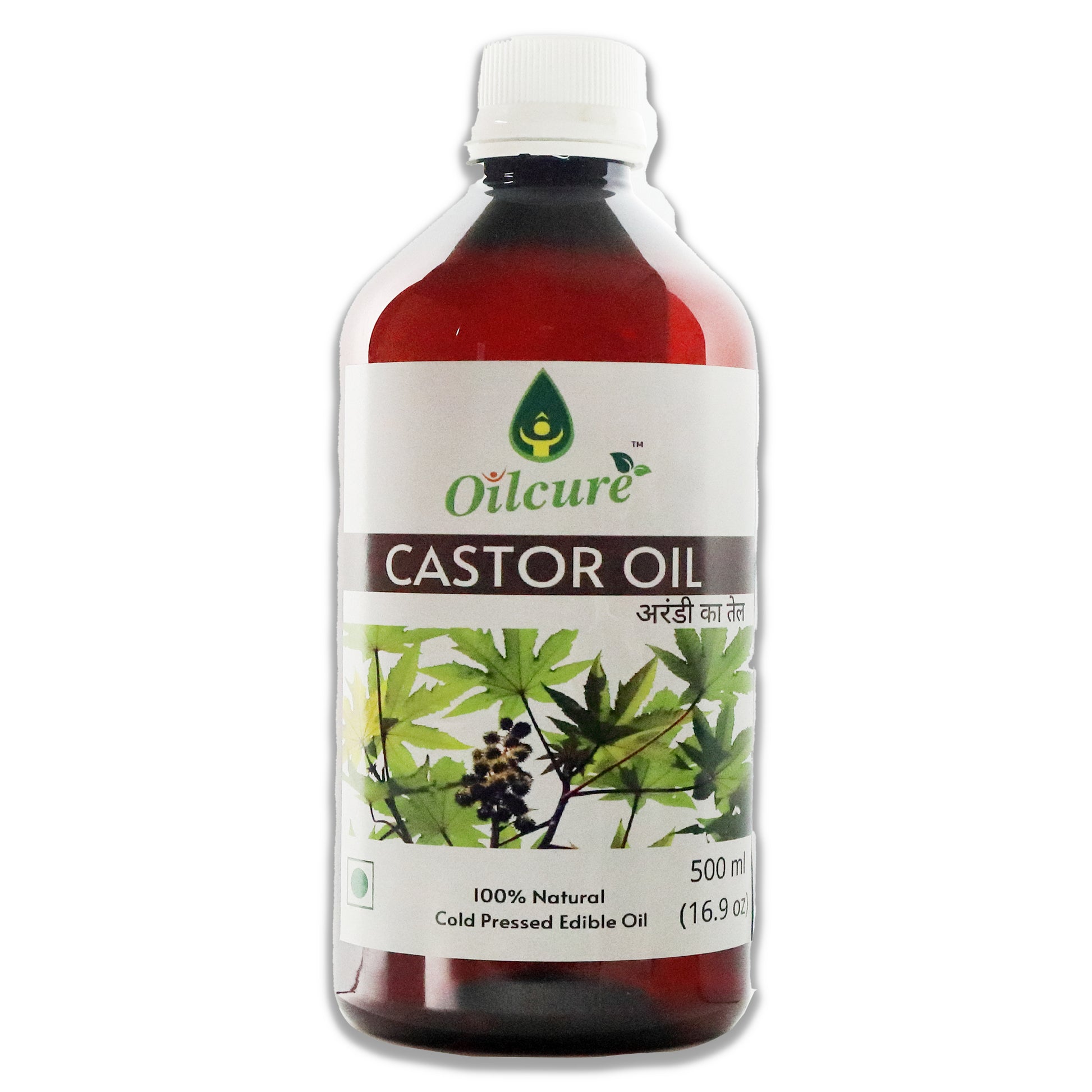 Oilcure Cold-pressed castor oil is a natural oil that is extracted from the seeds of the castor plant.